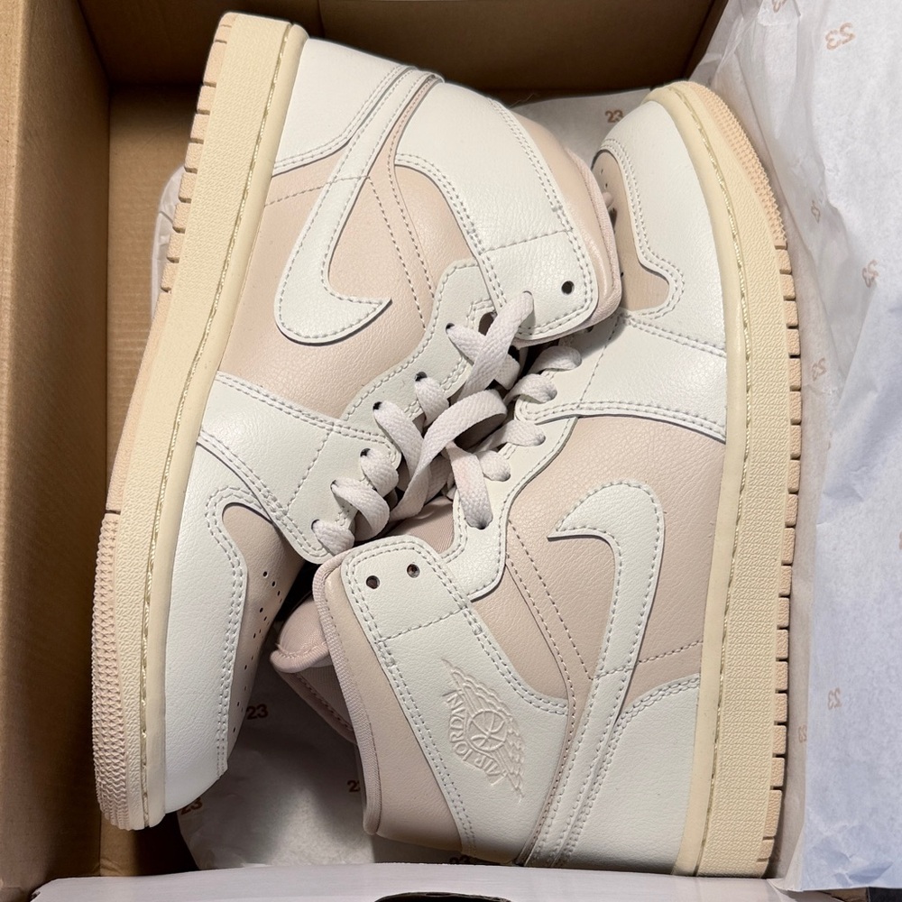 Jordan Women’s High-Top Sneakers in White and Cream - NEW IN BOX